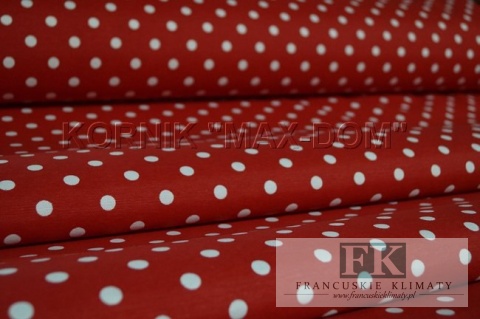 TKANINA *METRAŻ MATERIAŁ PROWANSJA GROSZKI KROPKI 1cm kolo