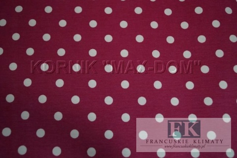 TKANINA *METRAŻ MATERIAŁ PROWANSJA GROSZKI KROPKI 1cm kolo