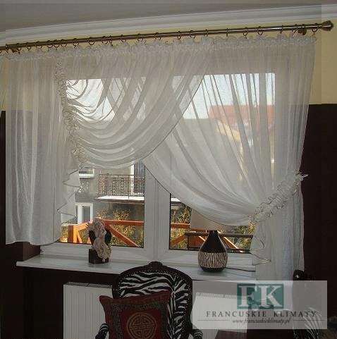 *NEW!! firany BALKONOWE lewa prawa KRESZ biel,ecru