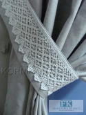 *VINTAGE SHABBY KPL lambrekin boki szarfa koronka
