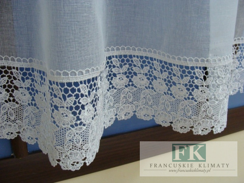 ZAZDROSTKA ZAZDROSKA 45 CM BATYST GIPIURA BIEL KRE