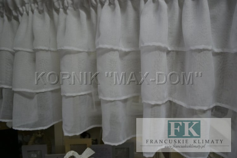 ZAZDROSTKA zazdroska lambrekin shabby BATYST falba