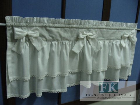 Zazdrostka zazdroska shabby bawełna kratka kropki