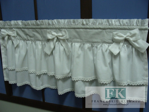 Zazdrostka zazdroska shabby bawełna kratka kropki