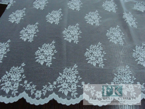 TKANINA SHABBY METRAŻ materiał tiul żakard ROSA 150 i 175
