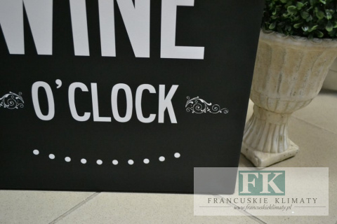 OBRAZ NA PŁÓTNIE 50 X 40 WINE O"CLOCK PROWANSJA SHABBY płótno CUDO