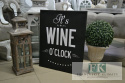 OBRAZ NA PŁÓTNIE 50 X 40 WINE O"CLOCK PROWANSJA SHABBY płótno CUDO