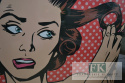 OBRAZ NA PŁÓTNIE 70X70 W STYLU POPART PIN UP RETRO