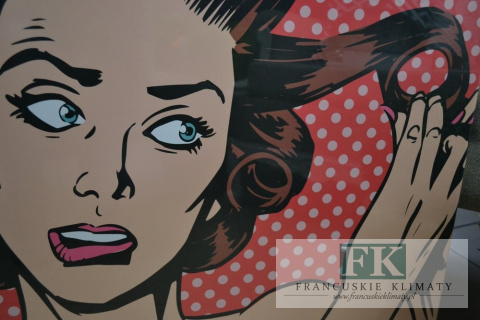 OBRAZ NA PŁÓTNIE 70X70 W STYLU POPART PIN UP RETRO