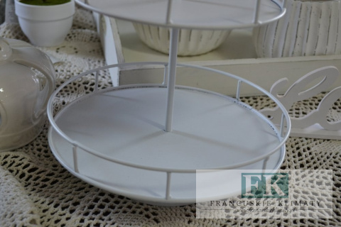PATERA METALOWA DWU POZIOMOWA na ciasto , owoce , PROWANSJA PATERA METALOWA DWU POZIOMOWA na ciasto , owoce , PROWANSJA