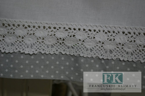 ZAZDROSTKA ZAZDROSKA NA SZELKACH , BAWEŁNA 100% WYS 40 CM , KROPKI SZARE