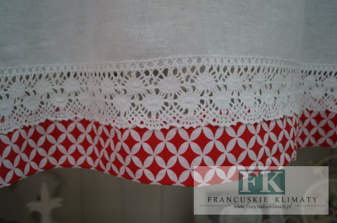 ZAZDROSTKA ZAZDROSKA NA SZELKACH , BAWEŁNA 100% WYS 40 CM , MAROKO CZERWONE