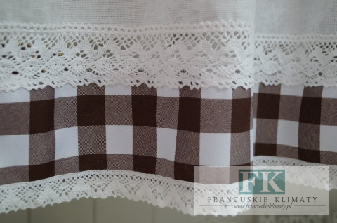 ZAZDROSTKA ZAZDROSKA W TUNEL , BAWEŁNA 100% WYS 40 CM KRATKA BRĄZOWA