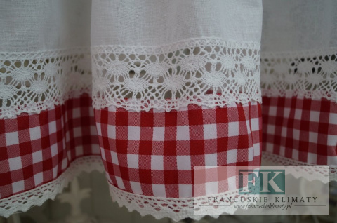 ZAZDROSTKA ZAZDROSKA W TUNEL , BAWEŁNA 100% WYS 40 CM KRATKA CZERWONA