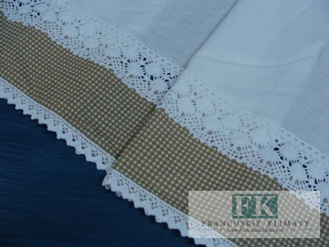 ZAZDROSTKA ZAZDROSKA W TUNEL , BAWEŁNA 100% WYS 40 CM KRATKA PEPITKA OLIWKA