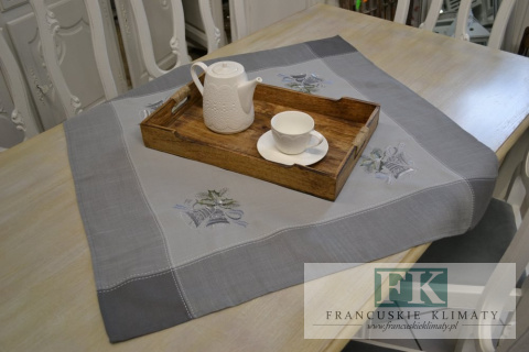 BIEŻNIK SERWETA 85X85 DZWONECZKI SIWE BIEŻNIK SERWETA 85X85 DZWONECZKI SIWE