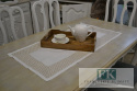 BIEŻNIK BEŻOWO-BIAŁY SERCA 70X140 SHABBY CHIC PROWANSJA FRANCJA
