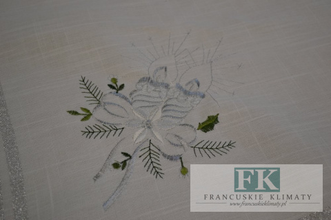 BIEŻNIK SERWETA 85X85 SREBRNE ŚWIECZKI BIEŻNIK SERWETA 85X85 SREBRNE ŚWIECZKI