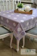 OBRUS 140X180 FIOLETOWY KROPKI FRANCJA SHABBY VINTAGE OBRUS 140X180 FIOLETOWY KROPKI FRANCJA SHABBY VINTAGE