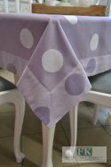 OBRUS 160X260 FIOLETOWY KROPKI FRANCJA SHABBY VINTAGE