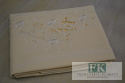 OBRUS BASIA KREM OWAL HAFT 140X220 PROWANSJA SHABBY CHIC FRANCJA