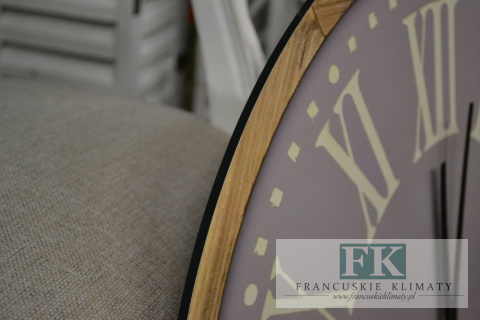ZEGAR ŚCIENNY FI 59 CM WRZOS SHABBY CHIC FRANCJA VINTAGE