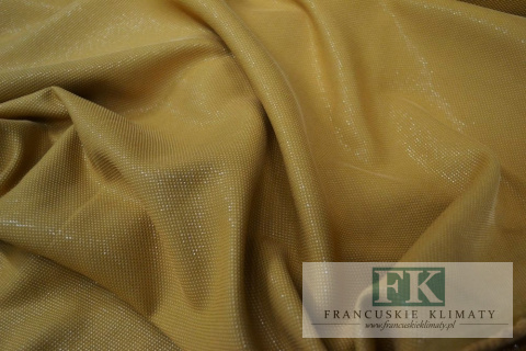 Materiał TKANINA ZASŁONY obrusy BŁYSK MUSZTARDA 280 cm