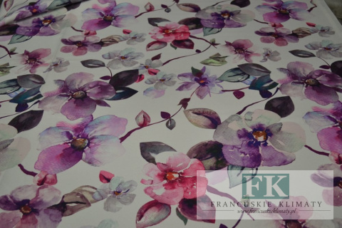 TKANINA ZASŁONOWA OBRUSOWA SZER 160 CM AMAT MAGNOLIA fiolet