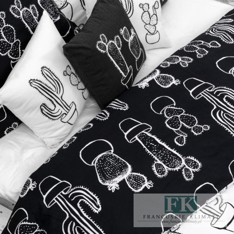 POŚCIEL KAKTUSY 160X200 DWUSTRONNA 100% SATYNA BAWEŁNIANA