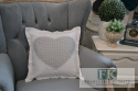 POSZEWKA DEKORACYJNA 45X45 SERCE KRATKA STYL PROWENSALSKI SHABBY CHIC FRANCUSKI