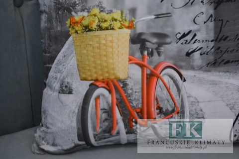 POSZEWKA DEKORACYJNA ROWER 40X40 W STYLU RETRO VINTAGE