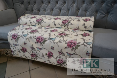 ! TKANINA PROWANSJA MATERIAŁ PTAKI KWIATY 180 CM