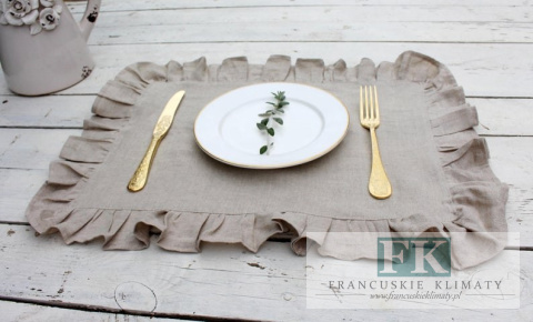 PRZEPIĘKNE PODKŁADKI PODKŁADKA FALBANY 35X45 CM W STYLU FRANCUSKIM ANGIELSKIM SHABBY PROWENSALSKIM PRZEPIĘKNE PODKŁADKI PODKŁADKA FALBANY 35X45 CM W STYLU FRANCUSKIM ANGIELSKIM SHABBY PROWENSALSKIM