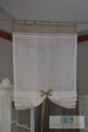 ROLETKA , EKRAN , PANEL BATYST LEN KORONKA SHABBY CHIC PROWANNSJA VINTAGE