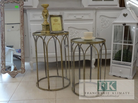 STOLIK 56 cm METALOWY Z LUSTRZANYM BLATEM MAŁY (56CM) W STYLU FRANCUSKIM , SHABBY CHIC , VINTAGE ,PROWANSJA STOLIK 56 cm METALOWY Z LUSTRZANYM BLATEM MAŁY (56CM) W STYLU FRANCUSKIM , SHABBY CHIC , VINTAGE ,PROWANSJA