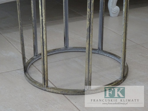 STOLIK 56 cm METALOWY Z LUSTRZANYM BLATEM MAŁY (56CM) W STYLU FRANCUSKIM , SHABBY CHIC , VINTAGE ,PROWANSJA STOLIK 56 cm METALOWY Z LUSTRZANYM BLATEM MAŁY (56CM) W STYLU FRANCUSKIM , SHABBY CHIC , VINTAGE ,PROWANSJA
