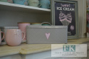 CHLEBAK SZARY SERCE SHABBY CHIC VINTAGE PROWANSJA CHLEBAK SZARY SERCE SHABBY CHIC VINTAGE PROWANSJA