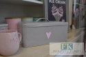 CHLEBAK SZARY SERCE SHABBY CHIC VINTAGE PROWANSJA CHLEBAK SZARY SERCE SHABBY CHIC VINTAGE PROWANSJA