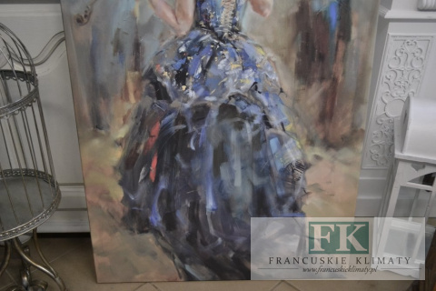 obraz na płotnie 80/120 dama ze skrzypcami