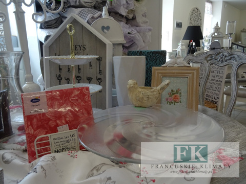 PATERA NA CIASTO 31 CM SZKLANA WYS 9 CM