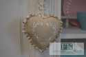 PIĘKNE BAWEŁNIANE SERDUSZKO STYL FRANCUSKI VINTAGE SHABBY PIĘKNE BAWEŁNIANE SERDUSZKO STYL FRANCUSKI VINTAGE SHABBY