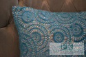 POSZEWKA DEKORACYJNA ORNAMENTY TURKUSOWA 45X45 STYL FRANCUSKI NOWOCZESNY SHABBY CHIC PROWANSJA