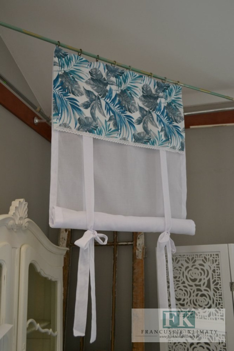 ROLETA ROLETKA PANEL LIŚCIE SZER 80 CM STYL NOWOCZESNY BOHO