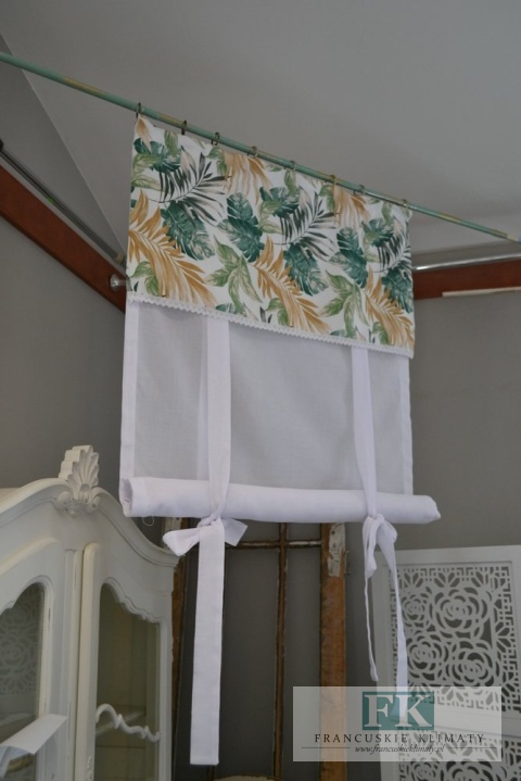 ROLETA ROLETKA PANEL LIŚCIE SZER 80 CM STYL NOWOCZESNY BOHO