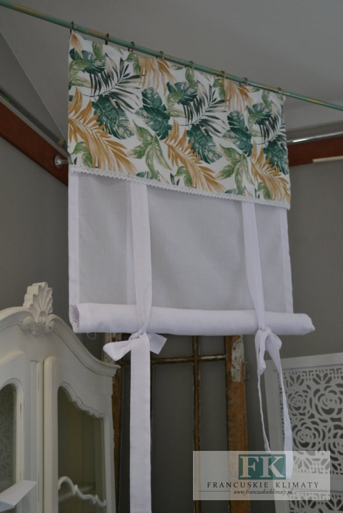 ROLETA ROLETKA PANEL LIŚCIE SZER 80 CM STYL NOWOCZESNY BOHO
