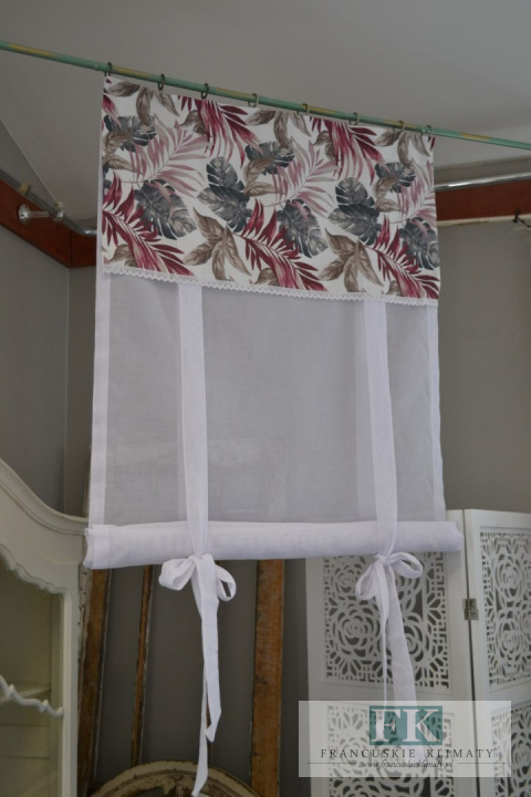 ROLETA ROLETKA PANEL LIŚCIE SZER 80 CM STYL NOWOCZESNY BOHO