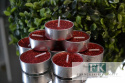 brokatowe TEALIGHT ! KPL. 8 SZT.CZERWONE PODGRZEWACZE brokatowe TEALIGHT ! KPL. 8 SZT.CZERWONE PODGRZEWACZE