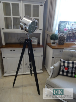 LAMPA TRÓJNÓG TRIPOD CZARNA WYS. 152 CM FRANCUSKI , GLAMOUR , LOFT VINTAGE HAMPTON