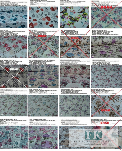 ! TKANINA *METRAŻ MATERIAŁ PROWANSJA kwiaty ptak LOFT mix wz