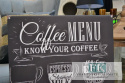 OBRAZ RETRO NA PŁÓTNIE 45/70 CAFFE MENU OBRAZ RETRO NA PŁÓTNIE 45/70 CAFFE MENU